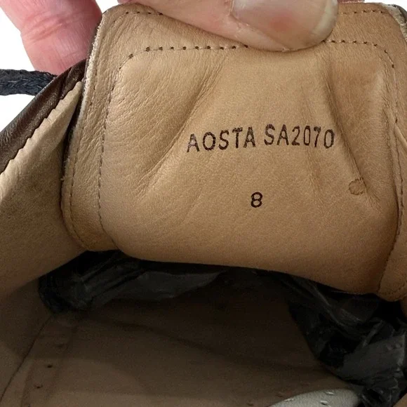 Aerogreen Italy Women Leather Spikeless Golf Shoes Size 8 Gold Snakeskin Luxury - Picture 6 of 16